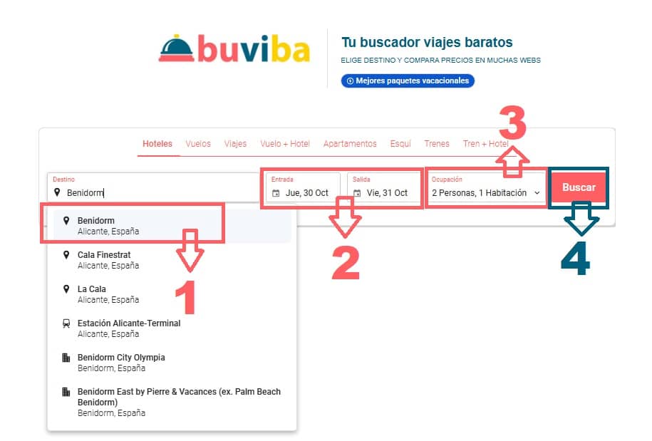 Buscar ofertas hoteles en Benidorm en el Metabuscador buviba Busca ofertas en Benidorm en metabuscador de buviba.com