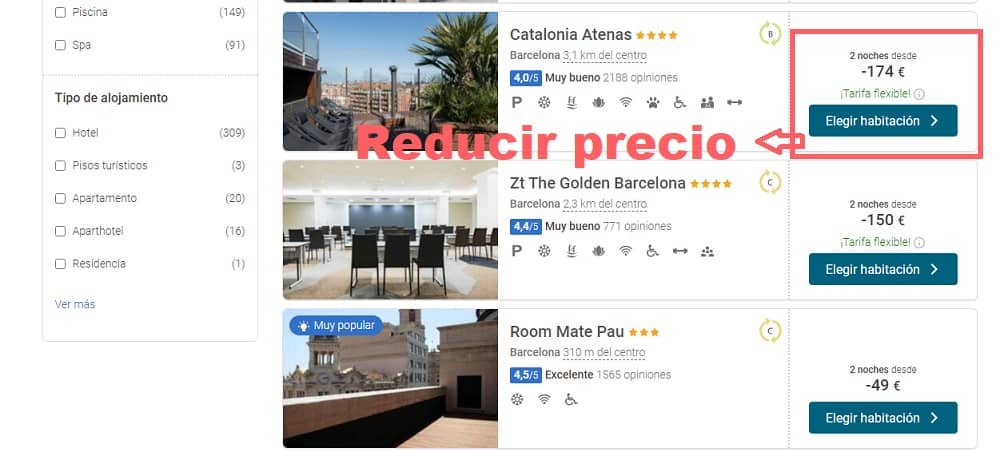 Cambio de alojamiento oferta a Barcelona desde Madrid Cambio de alojamiento oferta a Barcelona desde Madrid