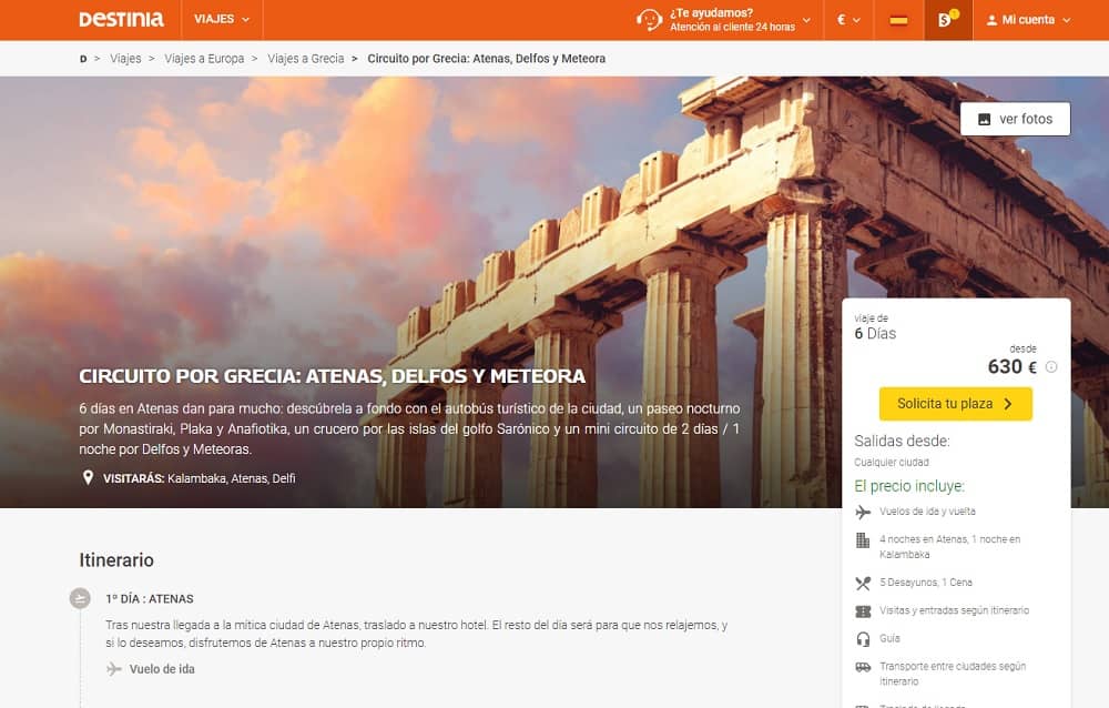 Chollo circuito barato por Grecia: Atenas, Delfos y Meteora, 6 días desde 630€ Chollo circuito barato por Grecia: Atenas, Delfos y Meteora, 6 días desde 630€