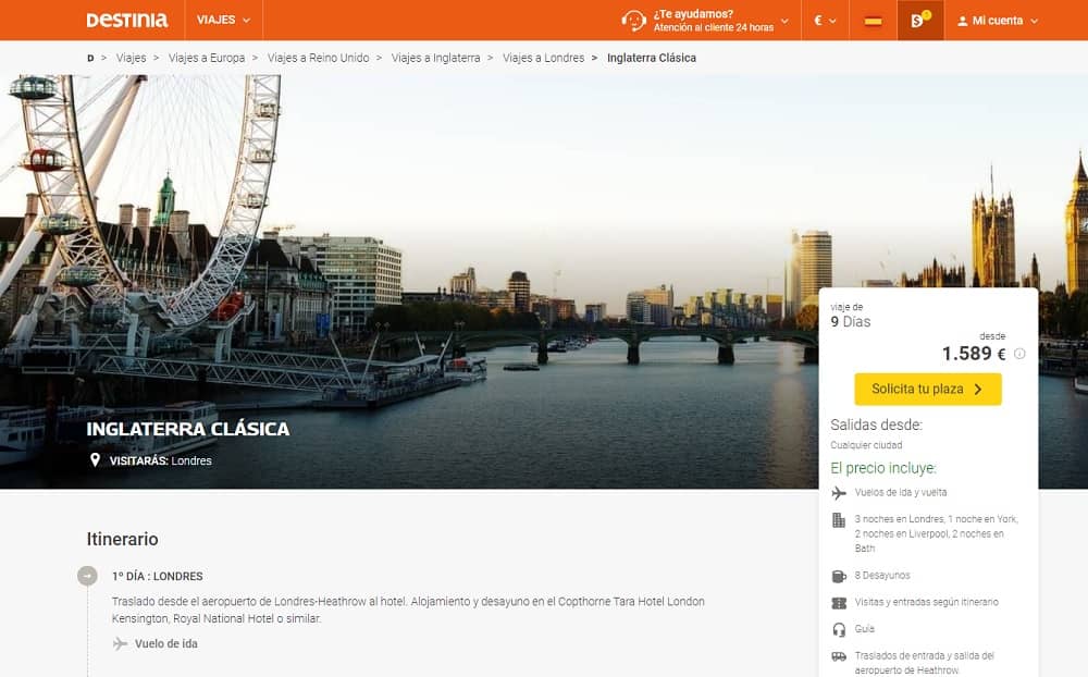 Chollo circuito organizado Inglaterra clásica 9 días desde 1600€ Chollo circuito organizado Inglaterra clásica 9 días desde 1600€