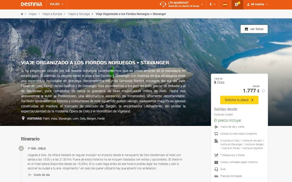Chollo viaje organizado Fiordos Noruegos y Stavanger 8 días desde 1777€ Chollo viaje organizado Fiordos Noruegos y Stavanger 8 días desde 1777€