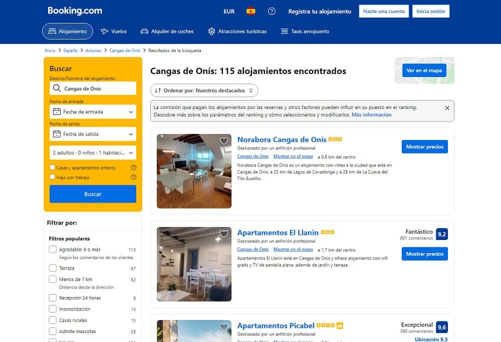 Chollos apartamentos baratos en Cangas de Onís Asturias noche desde 65€ varias personas Chollos apartamentos baratos en Cangas de Onís Asturias noche desde 65€ varias personas