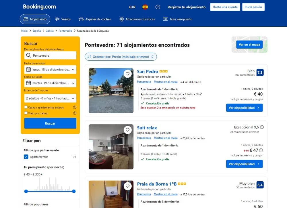 Chollos apartamentos vacaciones baratos en Pontevedra Galicia noche desde 70€ varias personas Chollos apartamentos vacaciones baratos en Pontevedra Galicia noche desde 70€ varias personas