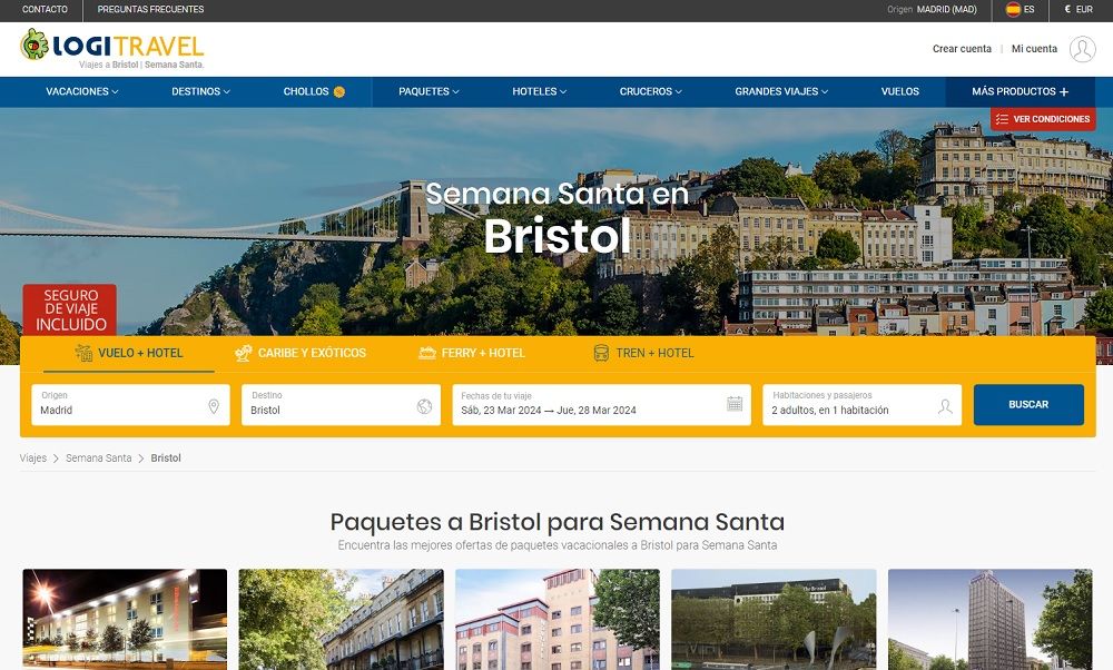 Chollos Bristol Semana Santa vuelos y hotel 4 días desde 830€ Chollos Bristol Semana Santa vuelos y hotel 4 días desde 830€