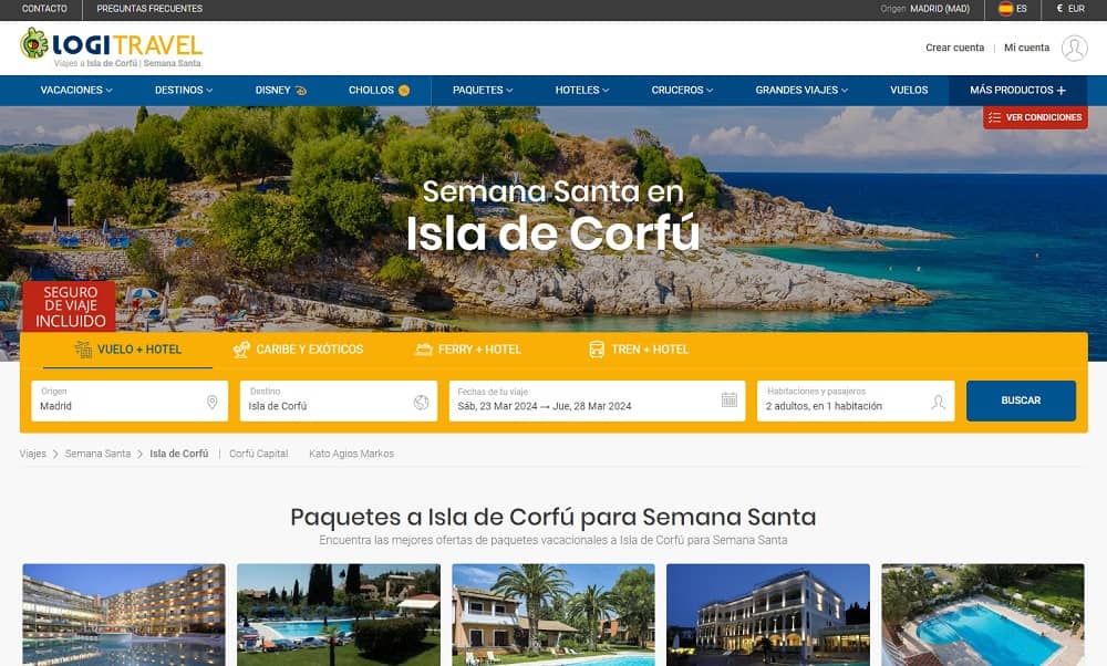 Chollos Corfú Semana Santa vuelos y hotel 7 días desde 1200€ Chollos Corfú Semana Santa vuelos y hotel 7 días desde 1200€