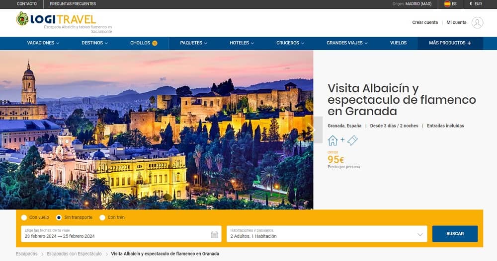 Chollos escapada con espectáculo en Albaicín Granada 3 días desde 95€ persona Chollos escapada con espectáculo en Albaicín Granada 3 días desde 95€ persona