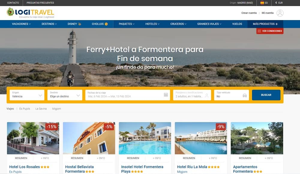 Chollos ferry más hotel a Formentera Semana Santa 3 días desde 400€ Chollos ferry más hotel a Formentera Semana Santa 3 días desde 400€