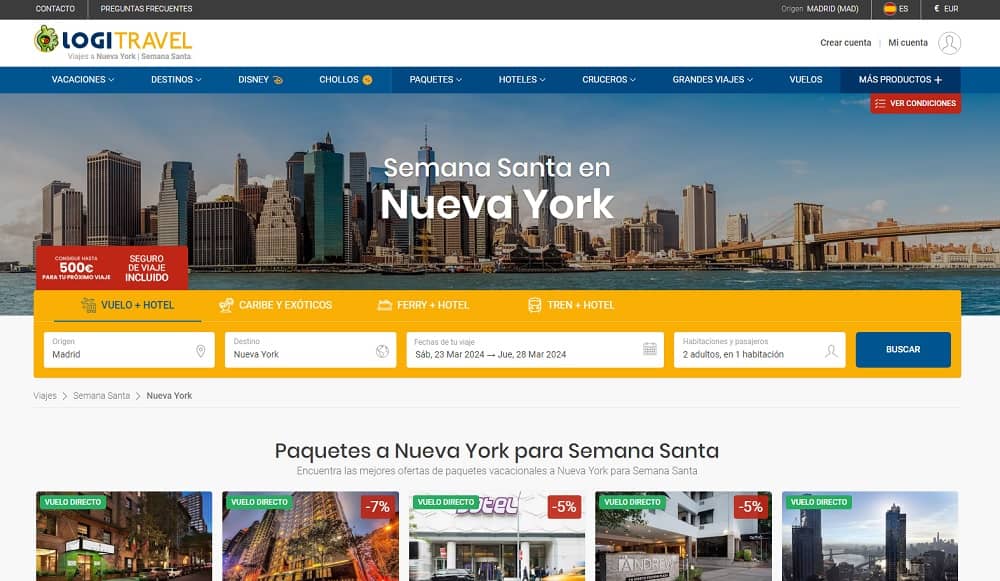 Chollos Nueva York Semana Santa vuelos y hotel 8 días desde 1300€ Chollos Nueva York Semana Santa vuelos y hotel 8 días desde 1300€