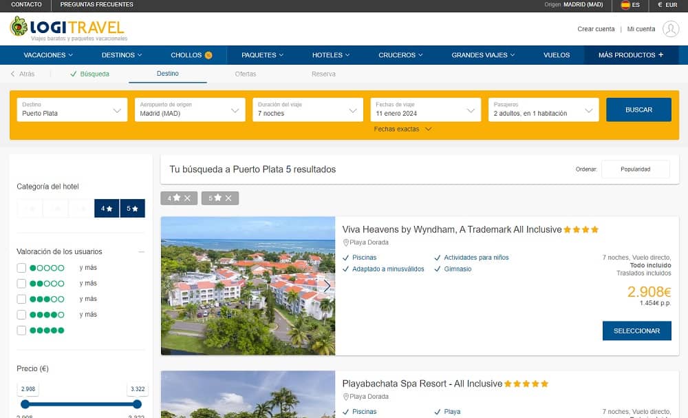 Chollos paquetes vacaciones enero Puerto Plata República Dominicana 7 noches desde 1205€ Chollos paquetes vacaciones enero Puerto Plata República Dominicana 7 noches desde 1205€