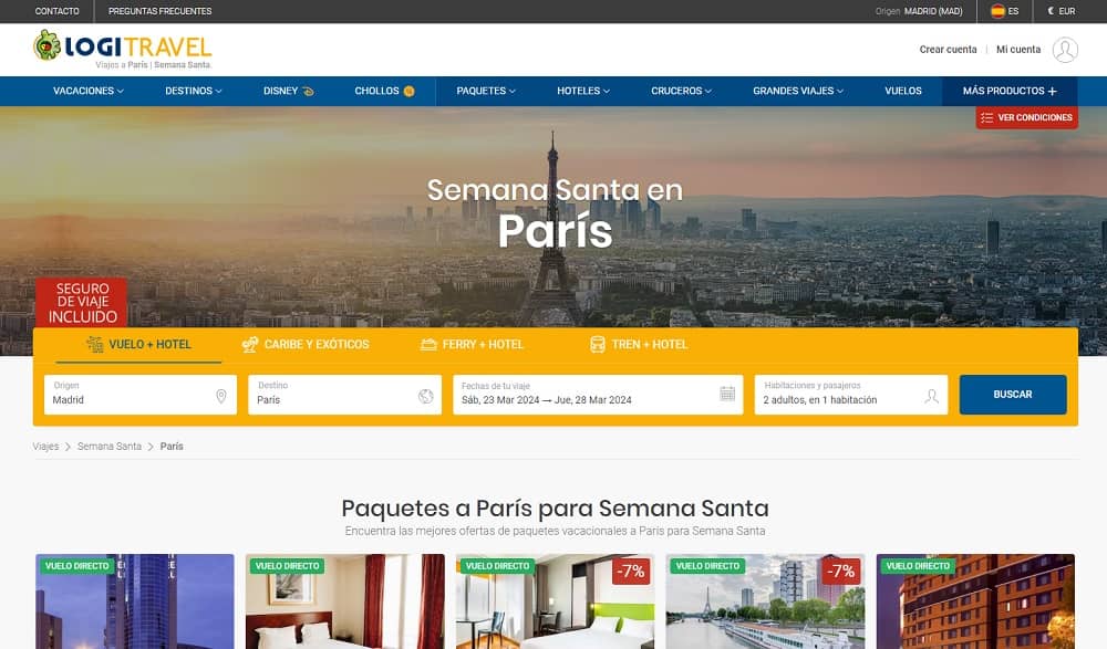 Chollos París Semana Santa vuelos y hotel 4 días desde 420€ Chollos París Semana Santa vuelos y hotel 4 días desde 420€