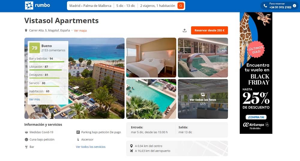Chollos vacaciones invierno Magaluf Mallorca vuelos y hotel 8 noches desde 270€ persona Chollos vacaciones invierno Magaluf Mallorca vuelos y hotel 8 noches desde 270€ persona