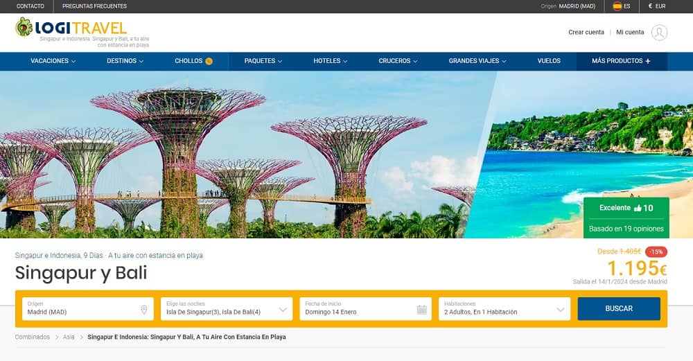 Chollos viaje a tu aire en coche por Singapur y Bali 9 días desde 1270€ persona Chollos viaje a tu aire en coche por Singapur y Bali 9 días desde 1270€ persona