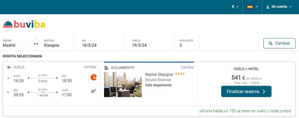 Chollos viaje Glasgow mayo vuelos y hotel 4 días de Madrid desde 370€ Chollos viaje Glasgow mayo vuelos y hotel 4 días de Madrid desde 370€