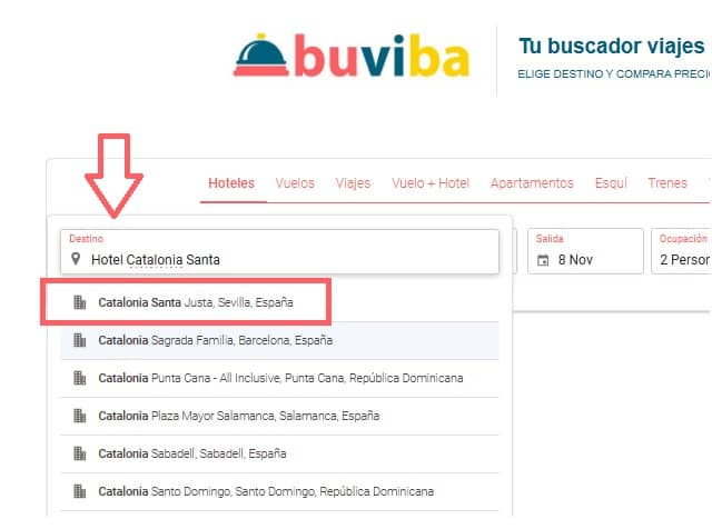 Cómo buscar ofertas Hotel Catalonia Santa Justa Sevilla en buviba.com Cómo buscar ofertas Hotel Catalonia Santa Justa Sevilla en buviba.com