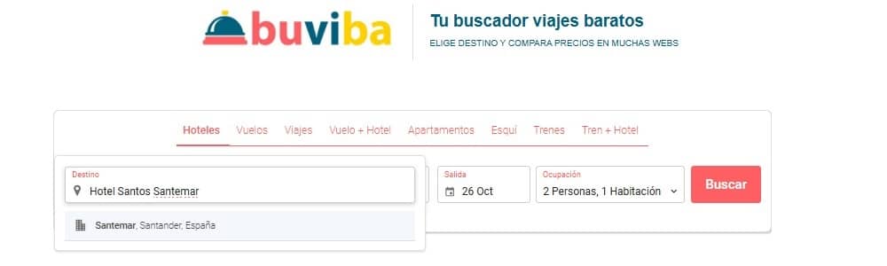 Cómo buscar ofertas Hotel Santos Santemar en buviba.com Cómo buscar ofertas Hotel Santos Santemar en buviba.com