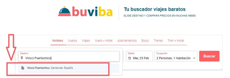 Cómo buscar ofertas hotel Vincci Puertochico Santander en buviba.com Cómo buscar ofertas hotel Vincci Puertochico Santander en buviba.com