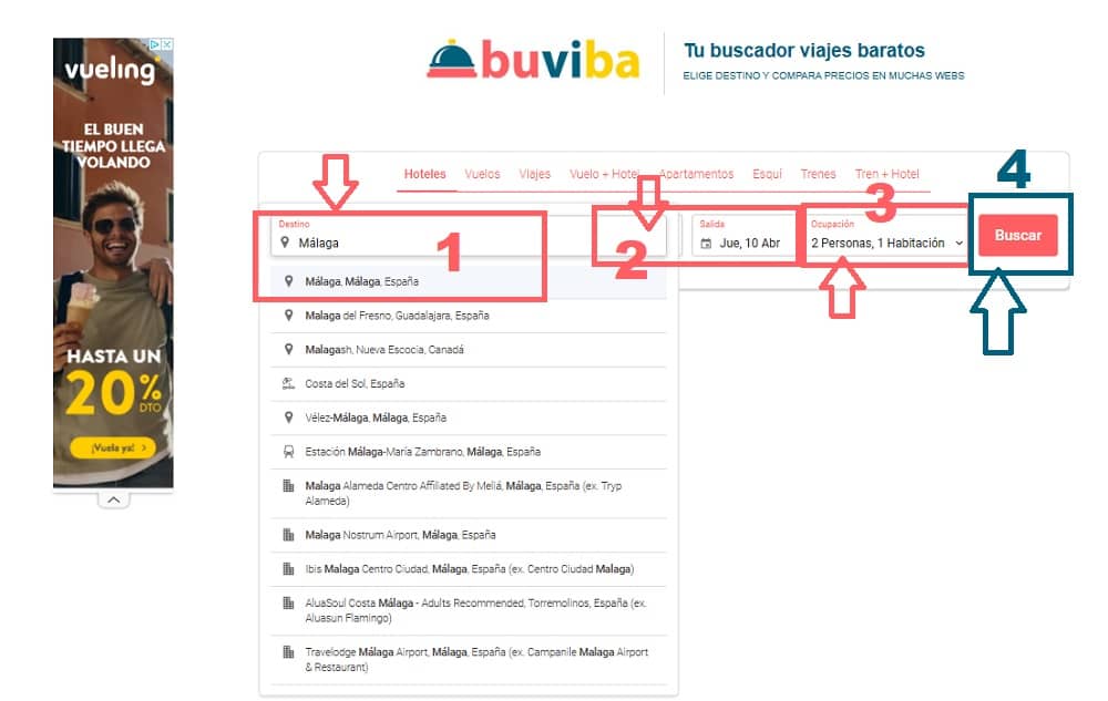 Cómo conseguir en buviba.com hostales baratos en el centro de Málaga Cómo conseguir en buviba.com hostales baratos en el centro de Málaga