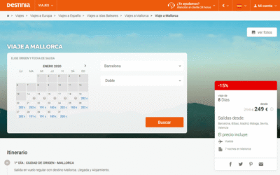 ¡De locos! Viaje a Palma de Mallorca vuelo y hotel 8 días desde 163€