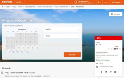 ¡Casi 2×1! Desde 180€ paquete vacacional a Gran Canaria vuelo+hotel 8 días