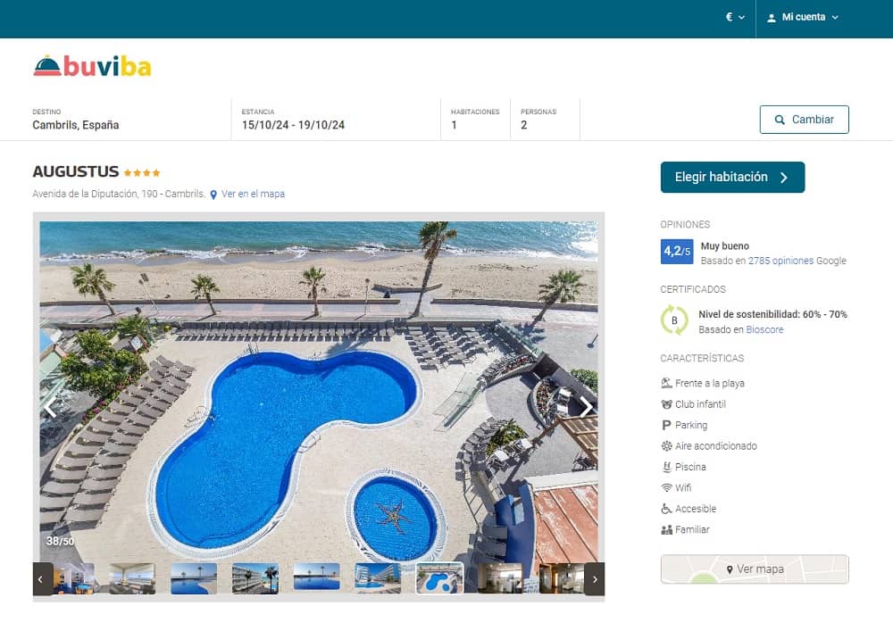 Hotel Augustus cuatro estrellas en Cambrils Tarragona Hotel Augustus cuatro estrellas en Cambrils Tarragona