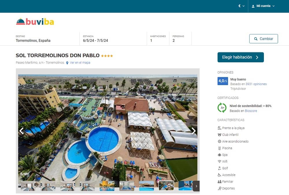 Hotel Sol Torremolinos Don Pablo 4 estrellas buviba.com Hotel Sol Torremolinos Don Pablo 4 estrellas buviba.com