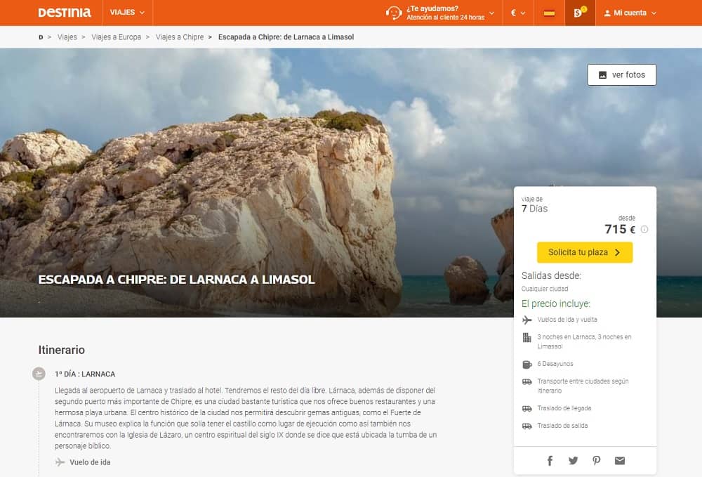 Oferta última hora escapada a Lárnaca y Limiasol barata 7 días desde 750€ Oferta última hora escapada a Lárnaca y Limasol barata 7 días desde 750€