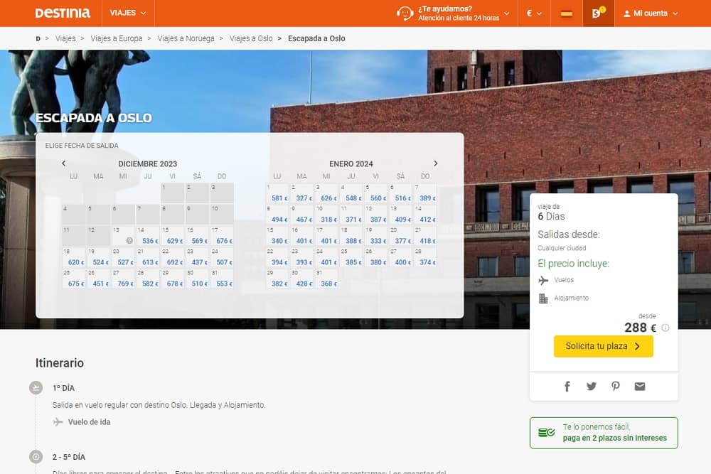 Oferta última hora escapada barata a Oslo Noruega 6 días desde 288€ Oferta última hora escapada barata a Oslo Noruega 6 días desde 288€