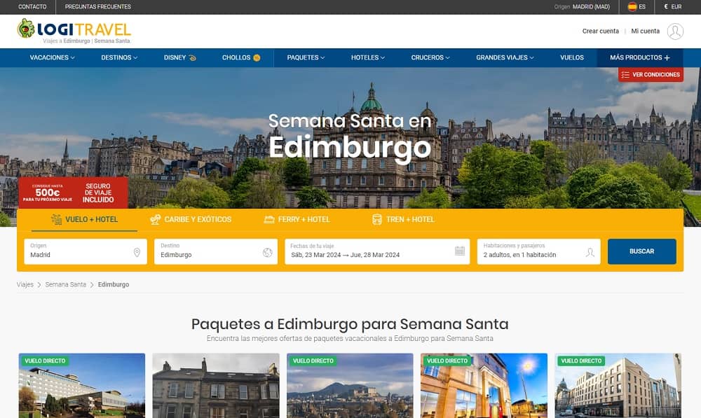 Ofertas última hora Edimburgo Semana Santa vuelos y hotel 5 días desde 500€ Ofertas última hora Edimburgo Semana Santa vuelos y hotel 5 días desde 500€