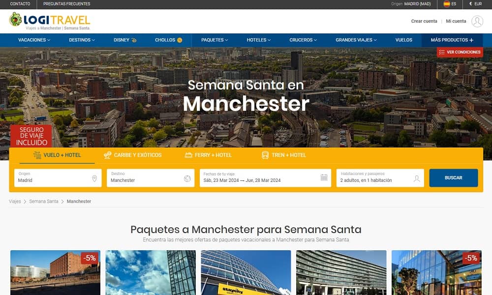 Ofertas última hora Manchester Semana Santa vuelos y hotel 3 días desde 500€ Ofertas última hora Manchester Semana Santa vuelos y hotel 3 días desde 500€
