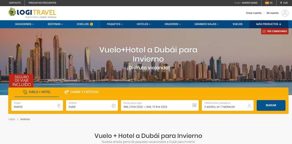 Ofertas última hora paquetes vacaciones invierno a Dubái 7 días desde 900€ Ofertas última hora paquetes vacaciones invierno a Dubái 7 días desde 900€
