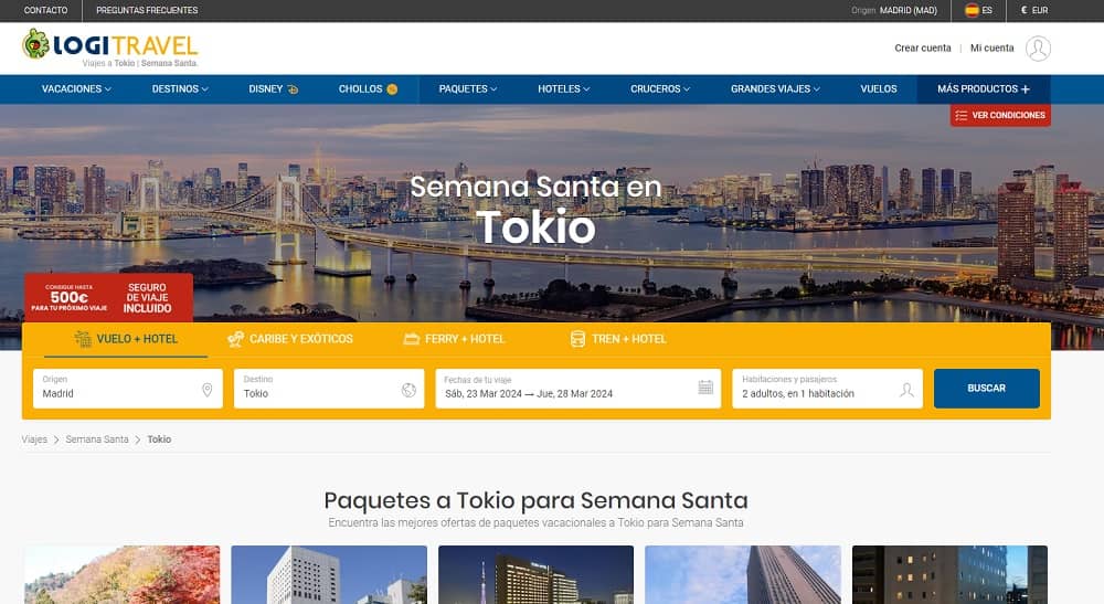 Ofertas última hora Tokio Semana Santa vuelos y hotel 8 días desde 2300€ Ofertas última hora Tokio Semana Santa vuelos y hotel 8 días desde 2300€