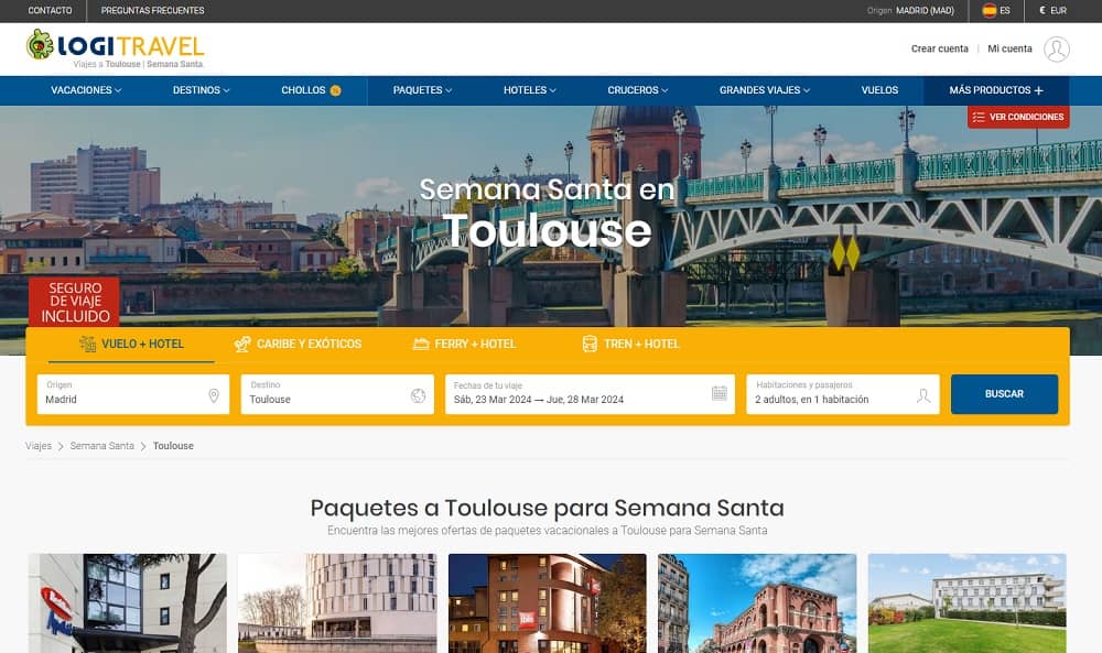 Ofertas última hora Toulouse Semana Santa vuelos y hotel 5 días desde 600€ Ofertas última hora Toulouse Semana Santa vuelos y hotel 5 días desde 600€