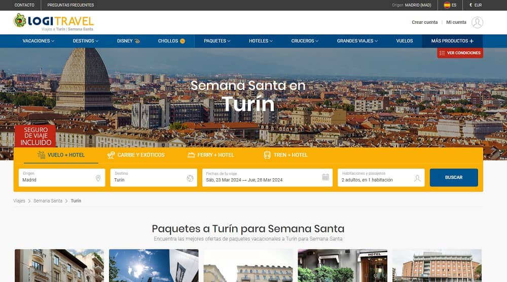 Ofertas última hora Turín Semana Santa vuelos y hotel 3 días desde 320€ Ofertas última hora Turín Semana Santa vuelos y hotel 3 días desde 320€