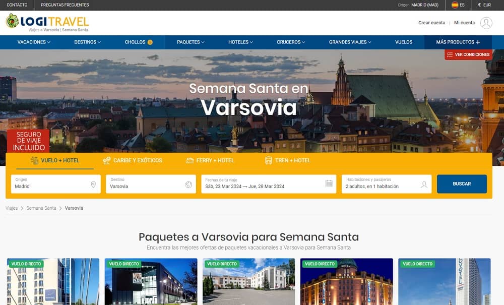 Ofertas última hora Varsovia Semana Santa vuelos y hotel 5 días desde 500€ Ofertas última hora Varsovia Semana Santa vuelos y hotel 5 días desde 500€