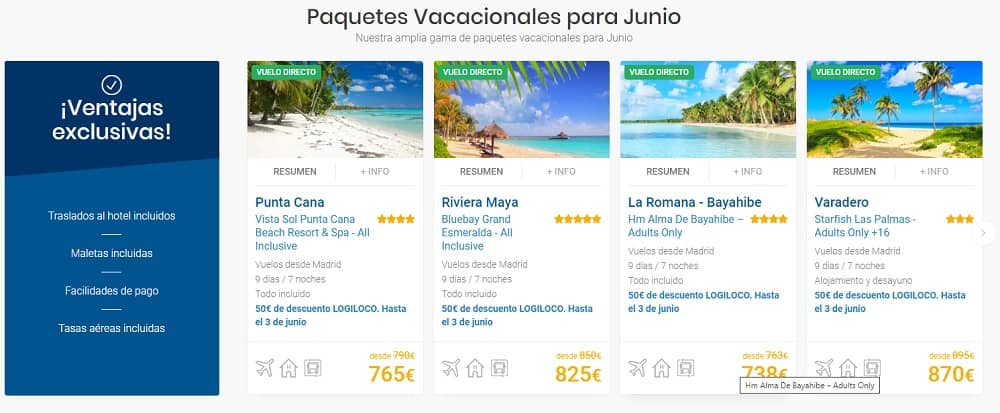 Paquetes vacacionales para junio en Logitravel.com Paquetes vacacionales para junio en Logitravel.com