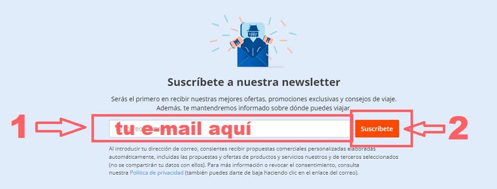 Proceso para registrarte al newsletter de Rumbo.es Proceso para registrarte al newsletter de Rumbo.es