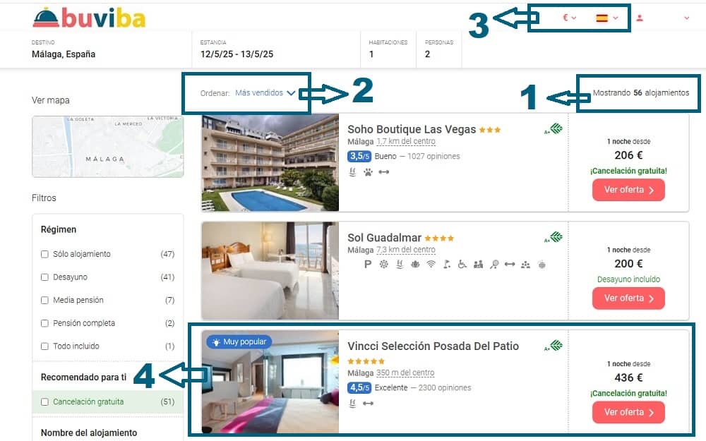 Resultados de búsqueda hoteles baratps Málaga en buviba.com Resultados de búsqueda hoteles baratps Málaga en buviba.com