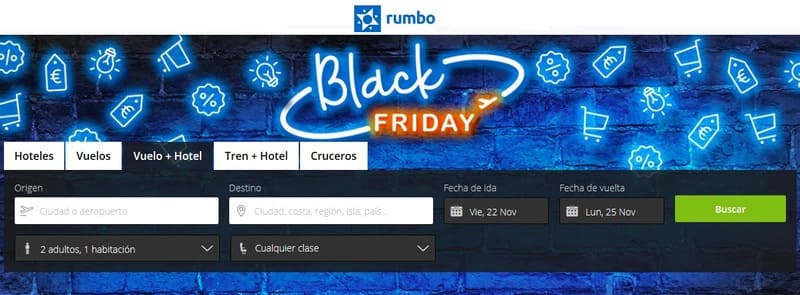 Rumbo Black Friday 2019 ofertas tren+hotel